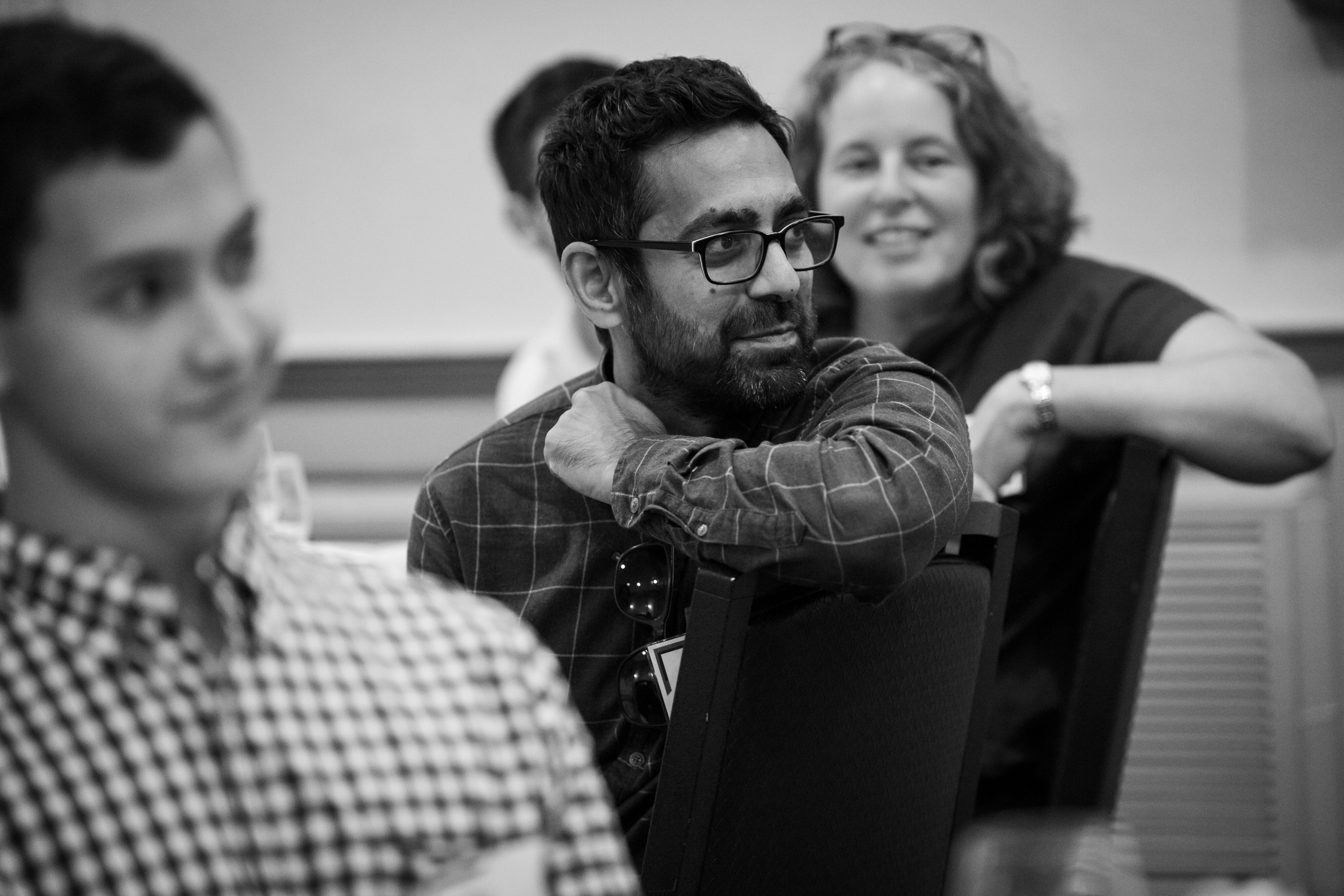 Black and White image of Fellow in Residence Victor Kumar 