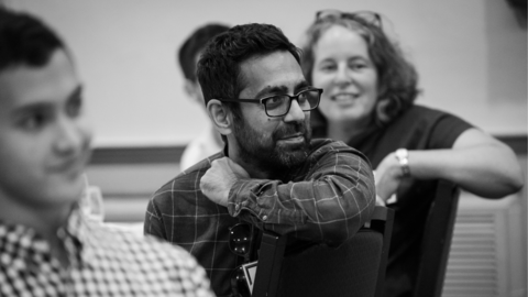 Black and White image of Fellow in Residence Victor Kumar