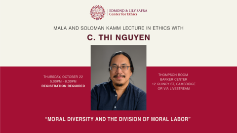 graphic with headshot of C. Thi Nguyen announcing his october 22 lecture