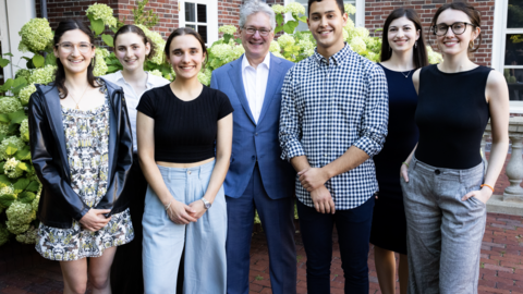 Lena Ashooh with ELSCE undergraduate fellows and Prof. Arthur Applbaum