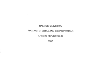 Cover of 1988-1989 Annual Report
