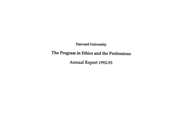 Cover of 1992-93 Annual Report