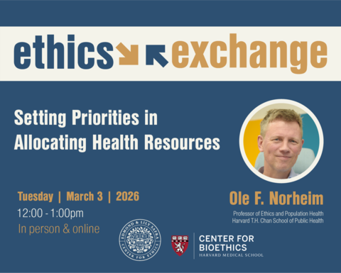 ethics exchange on Tuesday March 3 with Ole Norheim