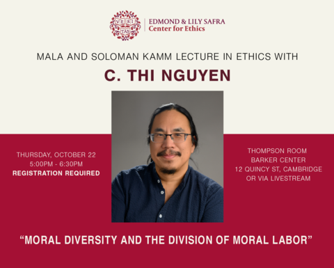 graphic with headshot of C. Thi Nguyen announcing his october 22 lecture
